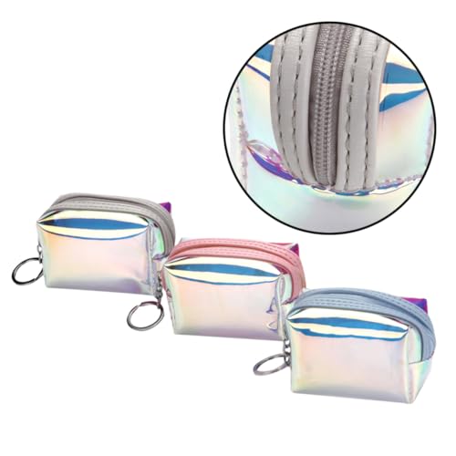 ROMISBABA 3 STÜCKE Teiliges Set Bunte Kosmetiktaschen Wasserdichter Aufbewahrungsbeutel für Frauen Kreative Handtasche für Reise und Alltag Transparente Aufbewahrungstasche Zufällige Farbe von ROMISBABA