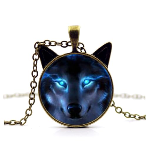 ROMISBABA 3 Stück Chinesische Stil Imitation Wolf Halsketten Anhänger Bronze Silber Schwarz für Herren Modischer Schmuck Leichter Bequemer Legierungsanhänger für Party Alltag von ROMISBABA