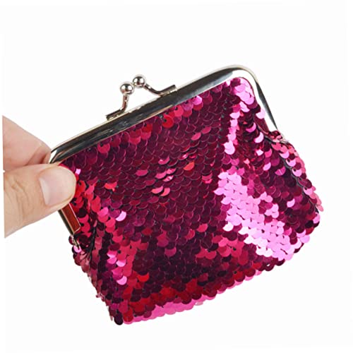 ROMISBABA 3 Stück Modisches Teiliges Mädchen Münzbörsen mit Meerjungfrau Pailletten Kleine Glitzernde Portemonnaies Grün Schwarz Silber und Blau für Karten und Kleingeld von ROMISBABA