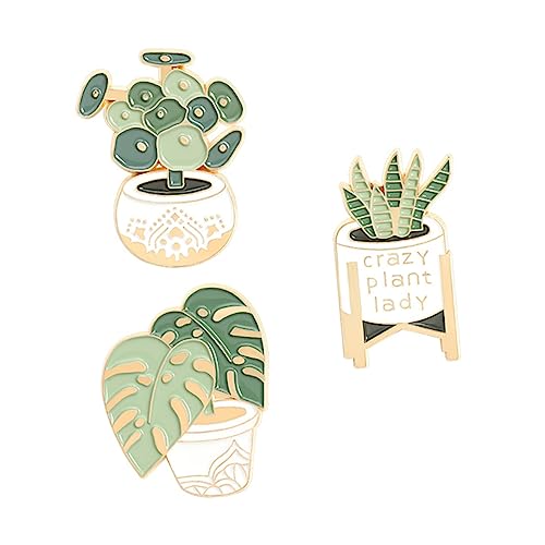 ROMISBABA 3 Stück Niedliche Sukkulenten Broschen Dekorative Pflanzen Anstecknadeln Kleidung Accessoires für Pullover Jacken Taschen und Hüte Vielseitig für Alltag und Feierlichkeiten von ROMISBABA