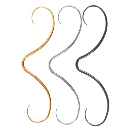 ROMISBABA 3 Stück Teiliges Edelstahl Fake Septum Nasenringe Mustache Nose Ring Nasenring Studs Komfortabel Sicher Für Damen Herren Hautfreundlich Einfach Anzuwenden von ROMISBABA