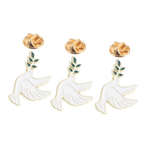 ROMISBABA 3 Stück Teiliges Friedensdove Broschen mit Olivenzweig Tier Anstecker für Kleidung Rucksack Stilvolle Metall Lapel Pins Symbolisches Friedenszeichen Vielseitiger Modeschmuck ROMISBABA 3 Stück Teiliges Friedensdove Broschen mit Olivenzweig Tier Anstecker für Kleidung Rucksack Stilvolle Metall Lapel Pins Symbolisches Friedenszeichen Vielseitiger Modeschmuck von ROMISBABA