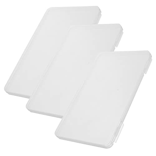 ROMISBABA 3stücke Transparente Karten-Organizer-Box Aus Kunststoff Für Visitenkarten Reisezertifikate Und Batterien Mit Schnappverschlussdeckel Für Einfache Lagerung Und Ordnung Kleiner von ROMISBABA