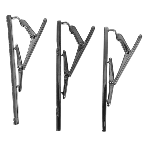 ROMISBABA 3 Stück Teiliges Schwarze Kupfer Krawattenklammern mit Gravur Business Krawattenhalter für Herren Stilvolle Leichte Ansteckclips für Hemden für Hochzeit Büro und Formelle Anlässe von ROMISBABA