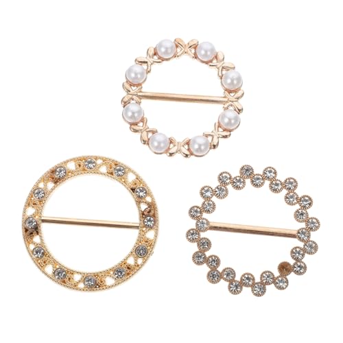 ROMISBABA 3 Stück Teiliges Strass Seidenschal Clip Verstellbare Brosche mit Perlen für Damen Eleganter Schalverschluss und Gürtelschnalle Accessoire für Mode und ROMISBABA 3 Stück Teiliges Strass Seidenschal Clip Verstellbare Brosche mit Perlen für Damen Eleganter Schalverschluss und Gürtelschnalle Accessoire für Mode und von ROMISBABA