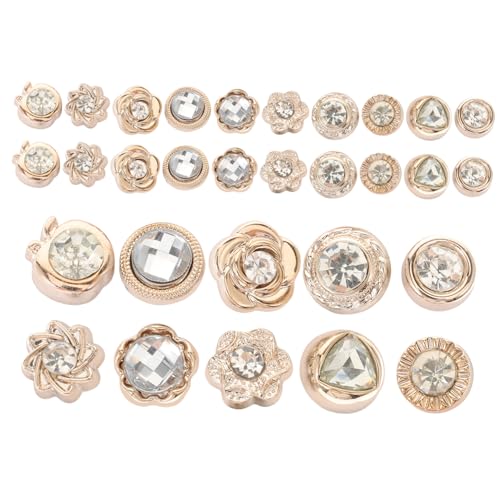 ROMISBABA 30 Stück Teiliges Vielseitiger Broschen für Kleidung Elegante Anstecknadeln mit Perlen und Strass Dekorative Pins für Anzüge Pullover Kleider und Taschen Modische Accessoires für von ROMISBABA