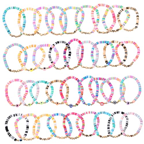 ROMISBABA 36Stücke Böhmische Perlenarmbänder Damenarmbänder für Stapelbare Armbänder Farbenfrohe Freundschaftsarmbänder Armband Dekoration ROMISBABA 36Stücke Böhmische Perlenarmbänder Damenarmbänder für Stapelbare Armbänder Farbenfrohe Freundschaftsarmbänder Armband Dekoration von ROMISBABA