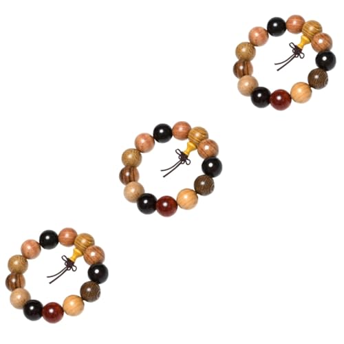 ROMISBABA 3St Armband aus Sandelholzperlen herren armband Buddha-Perlen- Herrenhalskette business für paare Armbinde aus Holzperlen Armbänder aus Holzperlen von ROMISBABA