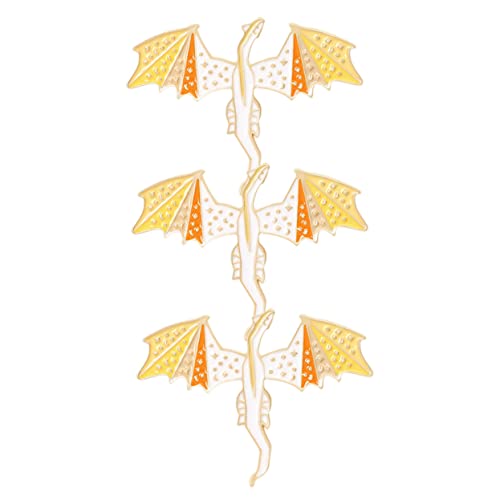 ROMISBABA 3stücke Dinosaurier Emaille Revers Nadel Dinosaurier Brosche Metall Revers Nadel Rucksack Brosche von ROMISBABA