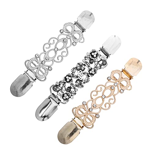 ROMISBABA 3Stücke Cardigan Clip für Damen Broschen für Schals Vielseitige Schalklamme mit Stabiler Halterung für Jede Gelegenheit von ROMISBABA
