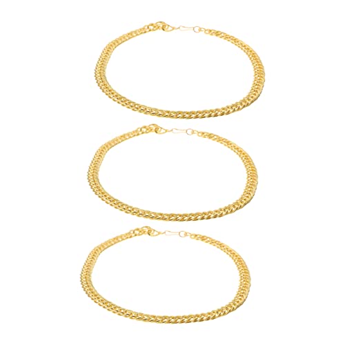 ROMISBABA 3Stücke Glänzende Goldene Halskette im Hip Hop Nickelfrei für Parties Besondere Anlässe Perfektes für Männer Frauen Langlebiges Eisenmaterial ROMISBABA 3Stücke Glänzende Goldene Halskette im Hip Hop Nickelfrei für Parties Besondere Anlässe Perfektes für Männer Frauen Langlebiges Eisenmaterial von ROMISBABA