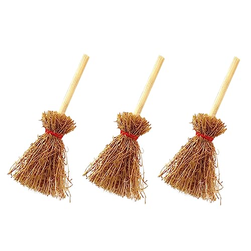 ROMISBABA 3Stücke Hexenbesen Brosche Witziges Halloween Kostüm Zubehör für Party Feier Trendige Mode Brosche im Holzdesign für Gruselige Anlässe Tägliche Nutzung von ROMISBABA