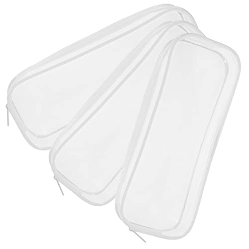 ROMISBABA 3stücke Durchsichtiges Federmäppchen Für Schule Großes Stifte-Organizer-Tasche Mit Reißverschluss Praktische Stifte-Aufbewahrungstasche Für Bleistifte Lineale Notizen von ROMISBABA