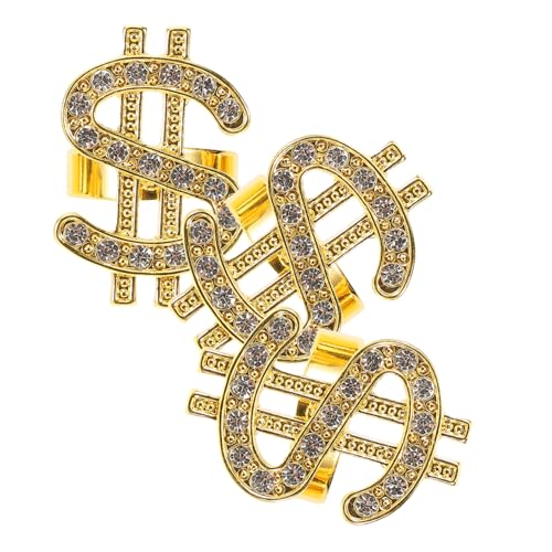 ROMISBABA 3Stücke Teiliges Masquerade Ringe mit Dollarzeichen Dekorative Metallringe für Kostümpartys Rapper Punk Kostümrequisiten Einzigartiges Design Robust Langlebig ROMISBABA 3Stücke Teiliges Masquerade Ringe mit Dollarzeichen Dekorative Metallringe für Kostümpartys Rapper Punk Kostümrequisiten Einzigartiges Design Robust Langlebig von ROMISBABA