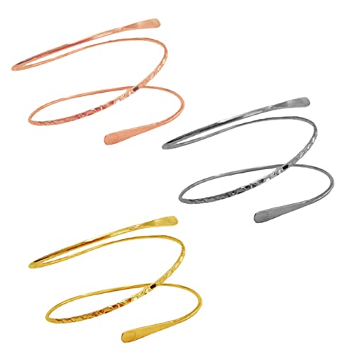 ROMISBABA 3Stücke Teiliges Metall Armband für Damen Verstellbare Armreifen Roségold Stilvolle Armschmuck für Besondere Anlässe Tägliches ROMISBABA 3Stücke Teiliges Metall Armband für Damen Verstellbare Armreifen Roségold Stilvolle Armschmuck für Besondere Anlässe Tägliches von ROMISBABA