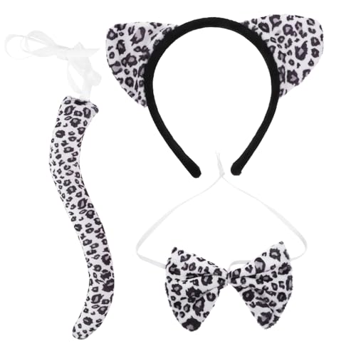 ROMISBABA 3pc Leopard Kostüm Kit Stirnband Fliege Tier Ohr Haarband Für Jungen Und Mädchen von ROMISBABA