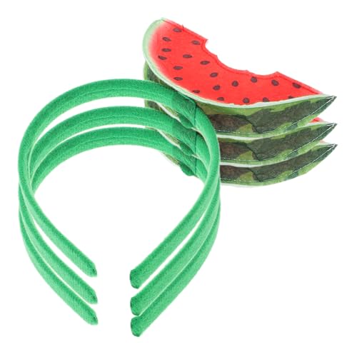 ROMISBABA 3stücke Wassermelonen-stirnbänder Aus Weichem Material -requisiten Für Junge Mädchen Für Fotoautomaten Geburtstage Und Karneval Realistische Simulation Sicher Und Zu Tragen von ROMISBABA
