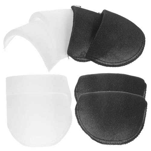 ROMISBABA 4 Paare Schulterpolster Ersatz Schaum Schulterpolster für Jacken und Anzüge Waschbar Wiederverwendbar Komfortabel für Damen und Herren Schwarz und Weiß von ROMISBABA