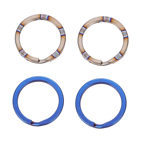 ROMISBABA Schlüsselanhänger-Requisiten 4er-Pack Geteiltes Schlüsselring-Design Aus Titanlegierung 18 Mm Durchmesser Für Und Schlüsseldekor von ROMISBABA