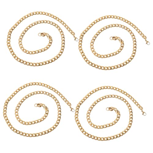 ROMISBABA 4 Stck. Titanium Halskette Goldene Ketten Robuste Herren Schmuckkette Accessoires für Alltag und Festliche Anlässe von ROMISBABA