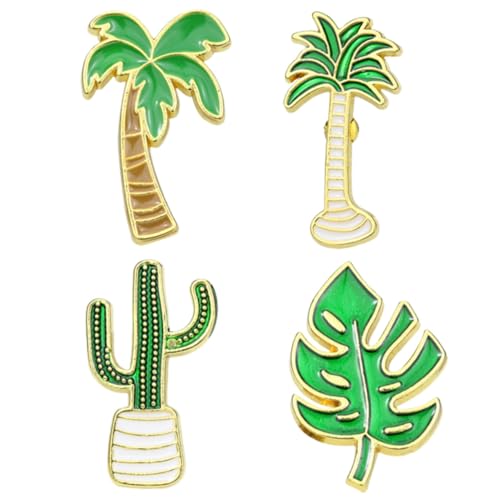 ROMISBABA 4 Stück Broschen aus Legierung mit Filigranem Baum und Blätterdesign Dekorative Anstecknadeln für Kleidung Taschen Schals Vielseitiges Accessoire für Damen und Partys von ROMISBABA