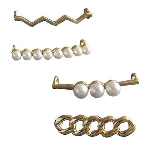 ROMISBABA 4 Stück DIY Perlen Schuhclips für Damen Teiliges Dekorative Schuhschnallen Vielseitige Accessoires für Alltag Hochzeiten und Einfach Anzubringen Entfernen von ROMISBABA