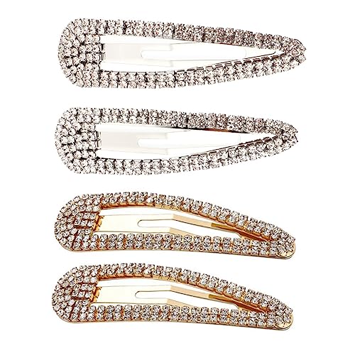 ROMISBABA 4 Stück Große Wasserfall Metall Haarspangen mit Funkelnden Strasssteinen Rutschfeste Haarklammern für Frauen Vielseitige Haarclips Styling und Fixieren von Ponytail und von ROMISBABA