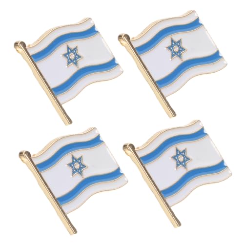 ROMISBABA 4 Stück Israel Flaggen Broschen Pin aus Langlebigem Material Feine Anstecknadeln für Anzugjacke Party und Erinnerungsdekor Vielseitig für Taschen Hüte und Festliche Anlässe von ROMISBABA