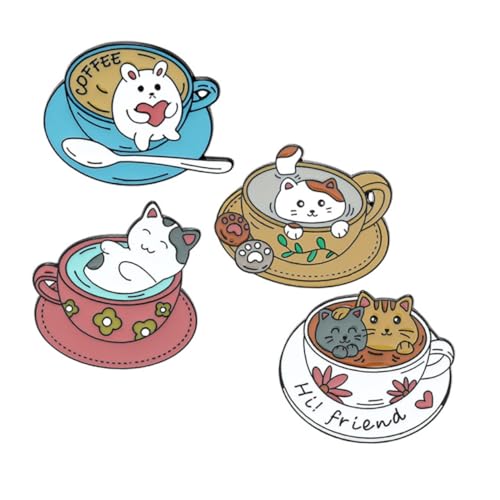 ROMISBABA 4stücke Teiliges Lustiger Cartoon Broschen Katzenform Anstecker Legierung Kreative Kleidung Deko Für Taschen Schals Und Accessoires Für Katzenliebhaber ROMISBABA 4stücke Teiliges Lustiger Cartoon Broschen Katzenform Anstecker Legierung Kreative Kleidung Deko Für Taschen Schals Und Accessoires Für Katzenliebhaber von ROMISBABA