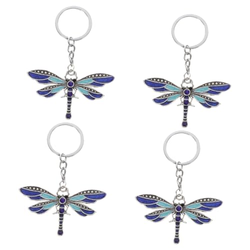 ROMISBABA 4 Stück Libellen-schlüsselanhänger Aus Metall Für Damen Dekoratives Rucksack-zubehör Für Autoschlüssel von ROMISBABA