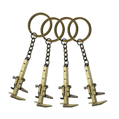 ROMISBABA Legierung Messschieber Schlüsselanhänger 4pc Messwerkzeug Schlüsselanhänger Tasche Messschieber Metall Mini Schlüsselanhänger von ROMISBABA