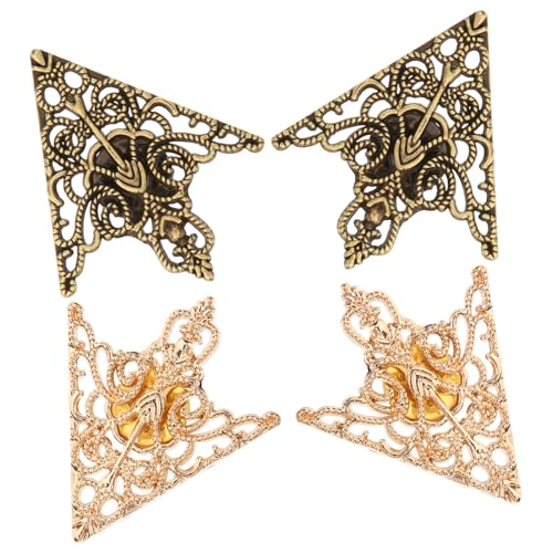 ROMISBABA 4 Stück Retro Broschen Teilig Kragenbrosche mit Elegantem Hohldesign Leichte Anstecknadeln für Hemden Schals und Pullover Angenehm und Sicher für Damen und Festliche Anlässe von ROMISBABA