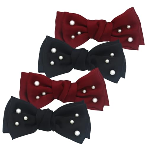 ROMISBABA 4 Stück Teiliges Abnehmbare Schleifen Schuhclips für Damen Vielseitige Schuhdekoration für Hochzeit Party und Alltag Passend für High Heels Pumps Sandalen Flache Schuhe von ROMISBABA