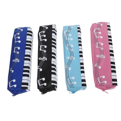 ROMISBABA 4 Stück Teiliges Federmäppchen Oxford Robuste Stifttasche mit Reißverschluss Geräumige Pencil Case für Grundschüler Mädchen Geeignet für Stifte und Klavierzubehör Farbiges von ROMISBABA