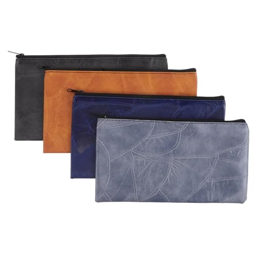 ROMISBABA 4 Stück Teiliges Kleine Make Up Taschen aus Wetterbeständigem PU Vielseitige Geldbörsen für Kosmetik Münzen und Dokumente Kompakt und Tragbar für Alltag und Reisen von ROMISBABA
