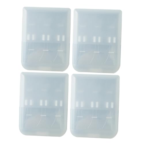 ROMISBABA 4 Stück Teiliges Kleines Aufbewahrungsbox für Elektrische Zahnbürstenköpfe Staubdicht Kompakt Kompatibel mit Meisten Modellen für Reise und Haushalt Organizer Zubehör von ROMISBABA