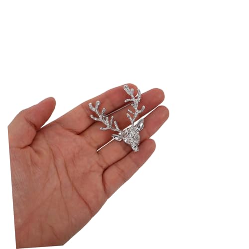ROMISBABA 4 Stück Teiliges Metall Hirschbroschen Anstecknadeln für Kleidung und Schals Langlebige Legierung Pins für Damen Geburtstag Party Hochzeit Vielseitige Schmucknadeln von ROMISBABA