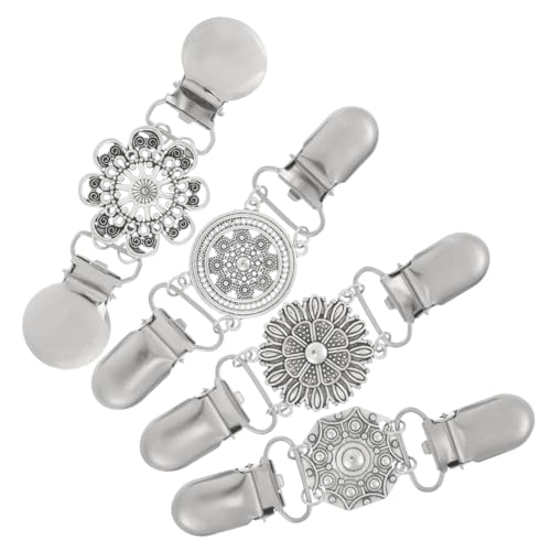 ROMISBABA 4 Stück Teiliges Retro Cardigan Clips aus Langlebiger Modische und Vielseitige Kleidungsclips für Pullover Schals Kleider Blusen und Strickjacken Dekorative Verschlüsse für Damen von ROMISBABA