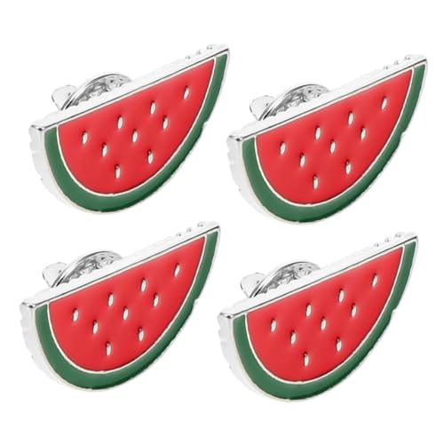 ROMISBABA 4 Stück Wassermelonen Brosche Emaille Pin Bunte Obst Anstecknadeln für Kleidung Taschen Hüte Langlebige Farbige Schmuck Accessoires für Sommer Party von ROMISBABA