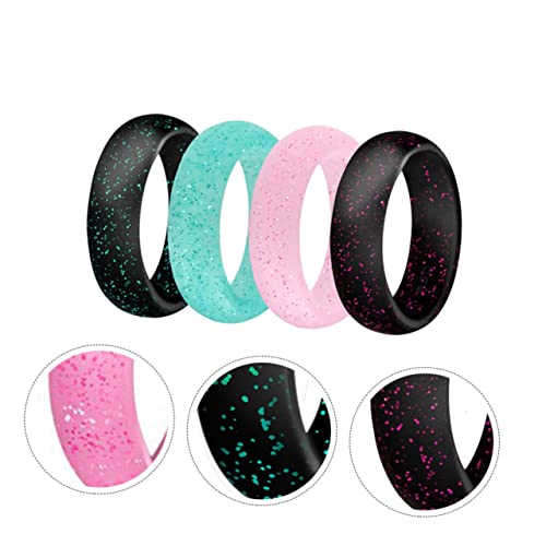 ROMISBABA 4 Stücke Die Silikon Finger Ring Silica Gel Einfach Stil Silikon Ring von ROMISBABA