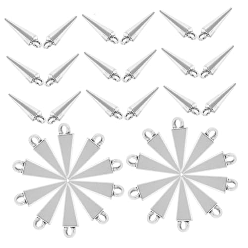 ROMISBABA 40Stücke Zinklegierung Anhänger für DIY Schmuckherstellung Glatte Oberfläche Vielseitig Einsetzbar für Armbänder Schlüsselanhänger Metallaccessoires von ROMISBABA