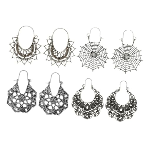 ROMISBABA 4Paare Damen Ohrringe mit Muster Fan Form Ohrstecker für Besondere Anlässe Geschenkidee für Frauen ROMISBABA 4Paare Damen Ohrringe mit Muster Fan Form Ohrstecker für Besondere Anlässe Geschenkidee für Frauen von ROMISBABA