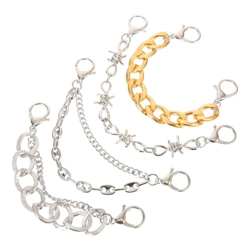 ROMISBABA 4Stücke Metall Schuhkette für Damen Herren Personalisierte Schuhdekoration Stylisches Schuhzubehör für Sneakers Sandalen für Partys Einfache Anbringung von ROMISBABA