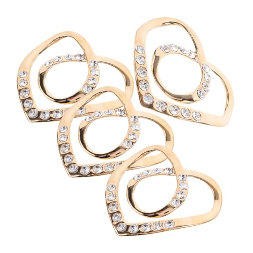 ROMISBABA 4stücke Kleidungsringe Aus Zinklegierung Stilvoller Knotenverschluss Für Damen Schalring-clip Für T-shirts Und Sommerkleidung Rutschfeste Schnalle Schickes Accessoire von ROMISBABA