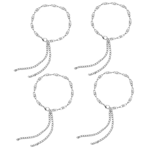 ROMISBABA 4stücke Schuhketten Mit Strasssteinen Schuhdekoration Für Damen Schuhkettendekoration Stiefelkette Schuhkette Anhänger Schuhkette Für High Heels Mit Kristallen Für Damen von ROMISBABA