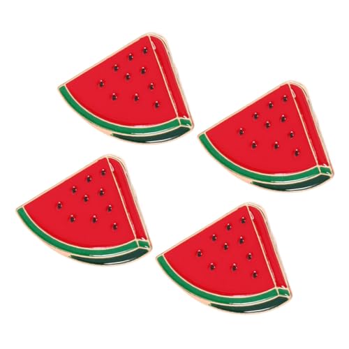 ROMISBABA 4pcs Wassermelonlegierbroschen Niedliche Legierungstifte Legierung Wassermelon Annadel Einzigartiger Obst -lappel -stift Entzückende Wassermelone -form -brosche von ROMISBABA