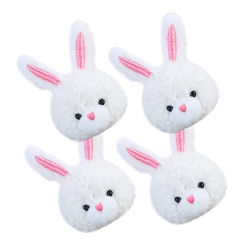ROMISBABA 4stücke Plüsch Kaninchen Brosche Cartoon Hase Ornament Dekoration Für Kleidung Taschen Schals Handyschuhe Diy Accessoires Nachmittagsteegestaltung von ROMISBABA