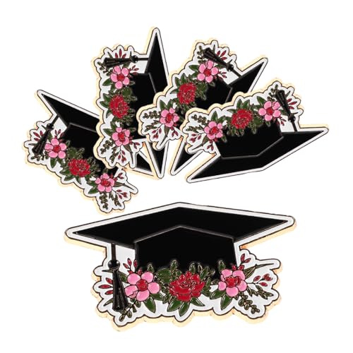 ROMISBABA 5 Stück Metall Abzeichen für Abschlussfeier Langlebige und Akademische Mützen Broschen Minimalistisches Design zu Tragen als und Party Dekoration von ROMISBABA