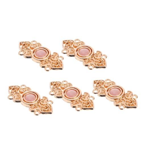 ROMISBABA 5 Stück Teiliges Chinesische Metall umhang clips Vintage Cardigan Kragenverschluss Eleganter Schal clip Sicherer Glatter Verschluss für Pullover Cosplay Hochzeit Alltag von ROMISBABA