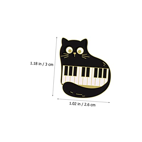 ROMISBABA 5 Stück Teiliges Emaille Broschen Katzen Kreative Anstecknadeln mit Musiknoten Langlebige Tier Pins aus Hochwertiger Dekorativ für Rucksäcke Kleidung Taschen für Partys und von ROMISBABA